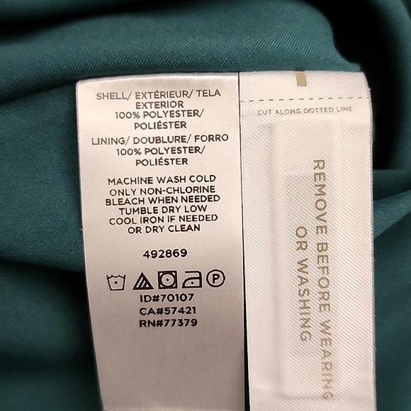 NWOT Ann Taylor Twist Front Green Sheath Dress - Picture 8 of 8